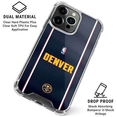 NBA Denver Nuggets Jersey iPhone 15 Pro Max Clear Case